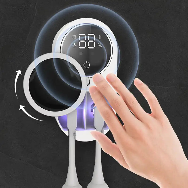 Smart UV Toothbrush Sanitizer & Holder (99.9% Germ Killing & Hygienic Storage) - TradixPro