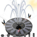 Solar Water Fountain Pump - 6 Nozzles Bird Bath & Garden Pond Fountain - TradixPro