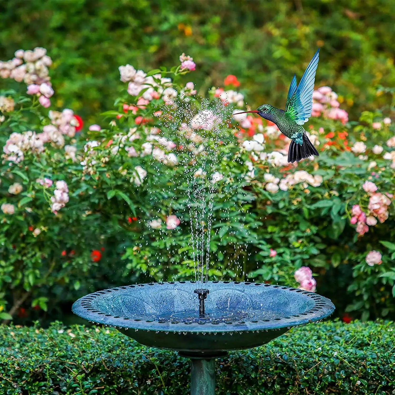 Solar Water Fountain Pump - 6 Nozzles Bird Bath & Garden Pond Fountain - TradixPro