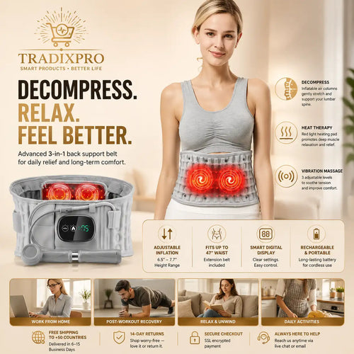 Spinal Decompression Belt with Heat & Vibration Massage