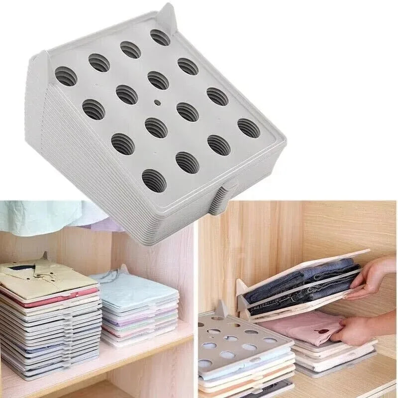 Stackable Clothes Organizer Boards - Folding System for Closet & Drawer - TradixPro