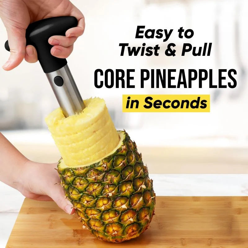 Stainless Steel Pineapple Corer - Easy Slicer & Peeler Tool - TradixPro