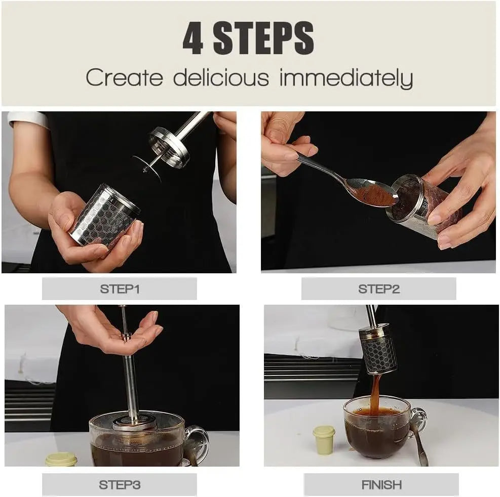 Stainless Steel Reusable Coffee & Tea Filter - Eco-Friendly Zero-Waste Brewing - TradixPro