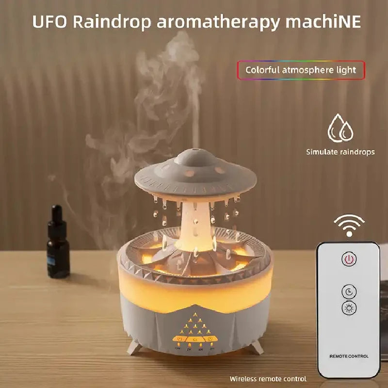 The Raindrop Diffuser & Humidifier (Calming Rain Sound & Ultimate Relaxation) - TradixPro