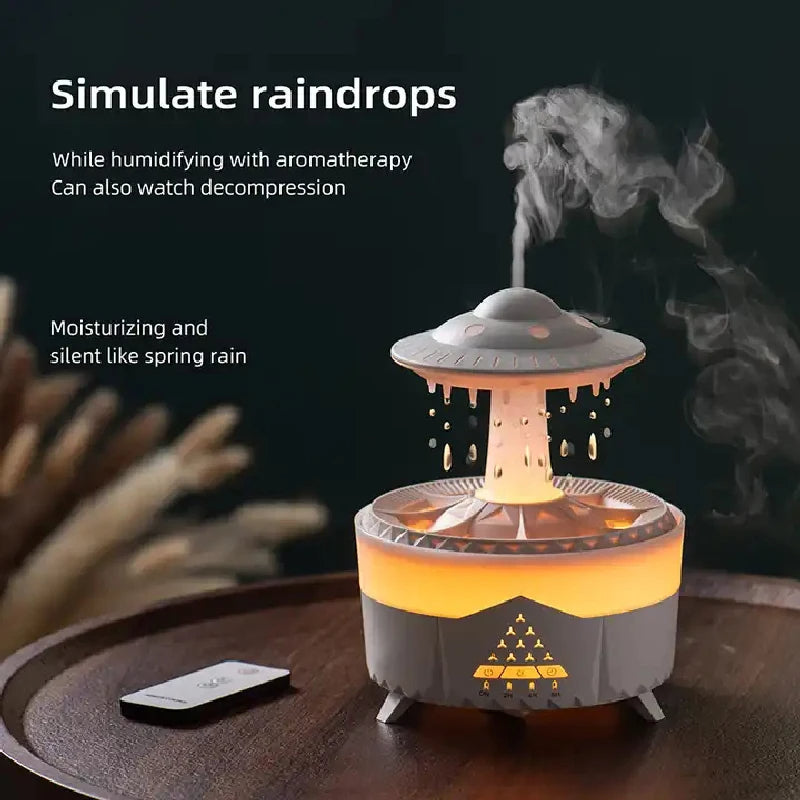 The Raindrop Diffuser & Humidifier (Calming Rain Sound & Ultimate Relaxation) - TradixPro