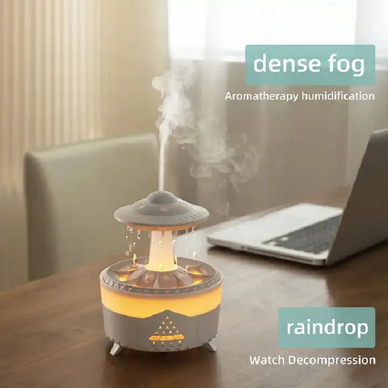 The Raindrop Diffuser & Humidifier (Calming Rain Sound & Ultimate Relaxation) - TradixPro