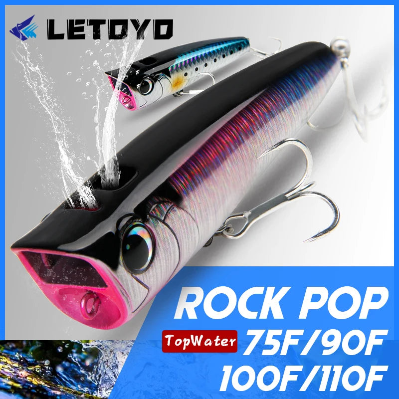 Topwater Popper Fishing Lure - Hard Bait for Bass, Pike & Perch 8.5-30g - TradixPro