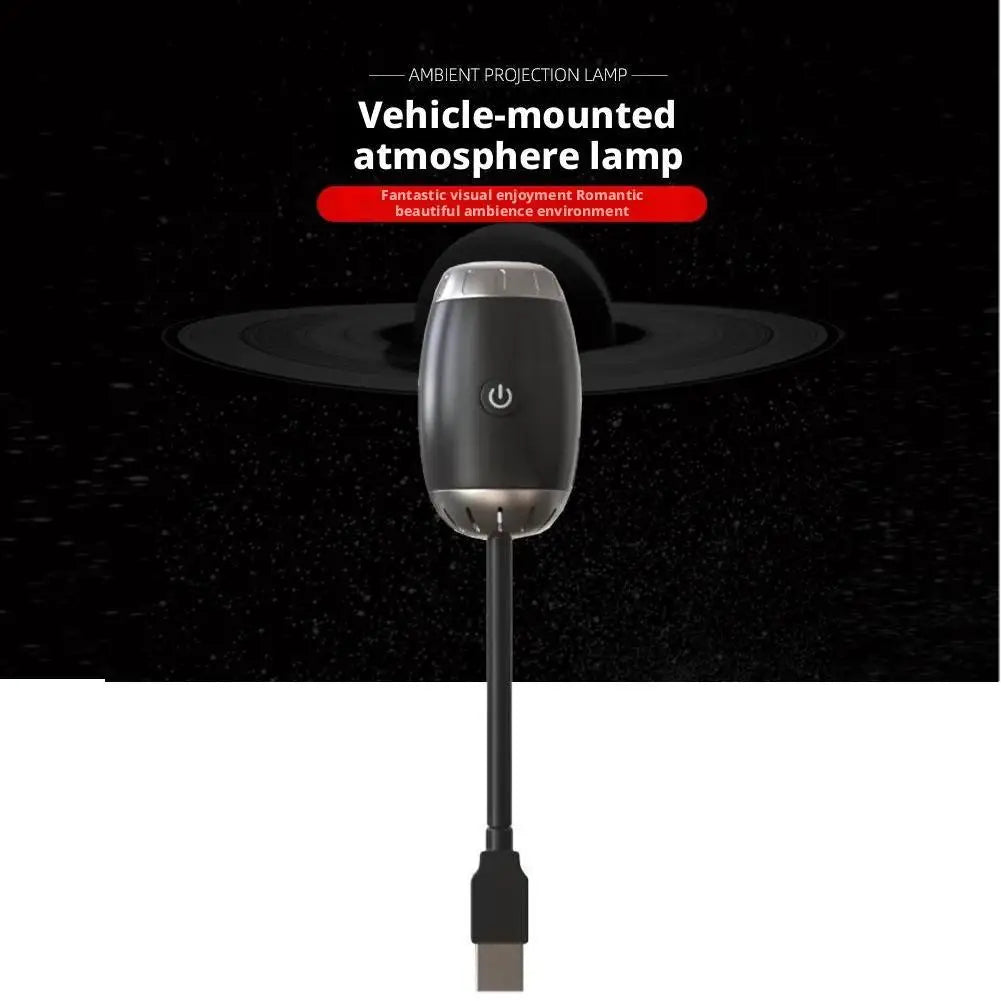 USB Galaxy Projector Night Light - Star & Saturn Patterns for Car & Bedroom - TradixPro