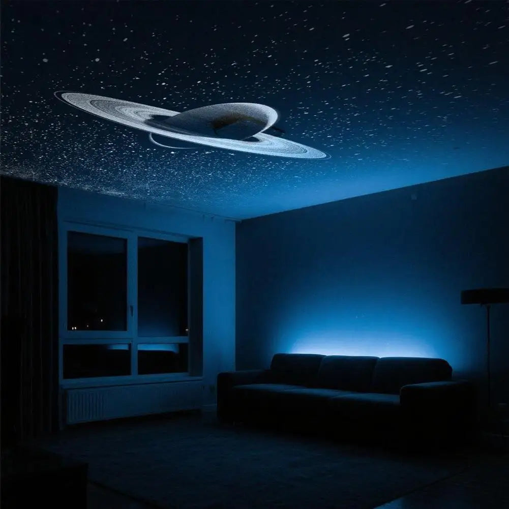 USB Galaxy Projector Night Light - Star & Saturn Patterns for Car & Bedroom - TradixPro