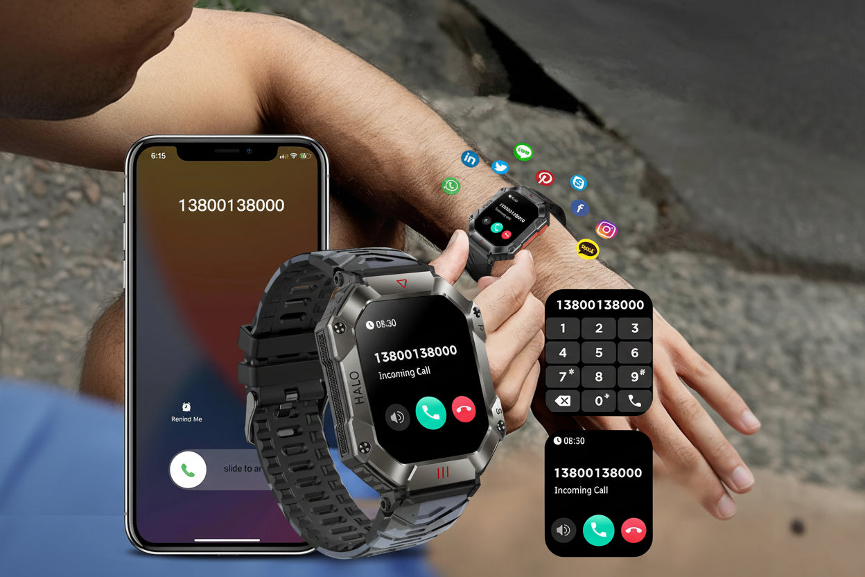 Ultra-Durable Military Smart Watch (Outdoor Adventure & Health Monitoring) - TradixPro