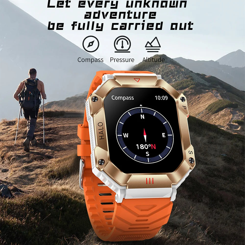 Ultra-Durable Military Smart Watch (Outdoor Adventure & Health Monitoring) - TradixPro