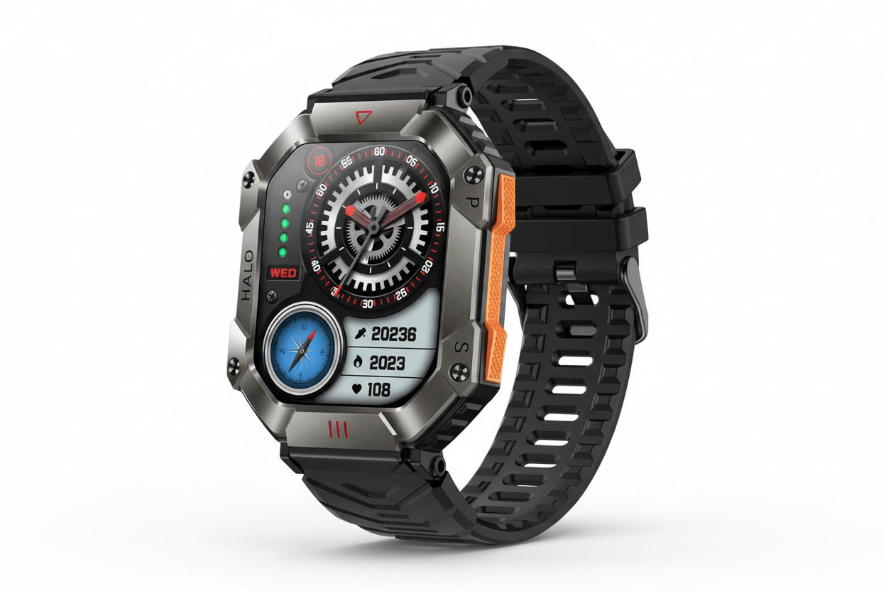 Ultra-Durable Military Smart Watch (Outdoor Adventure & Health Monitoring) - TradixPro