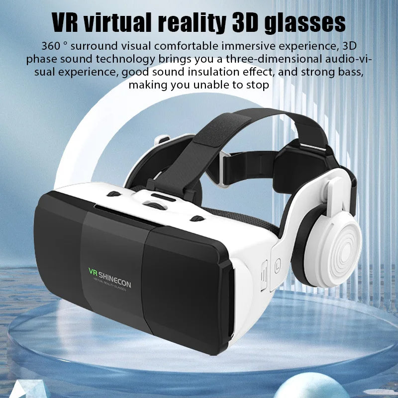 VR Headset for Smartphone - 3D Virtual Reality Glasses with Bluetooth Remote - TradixPro