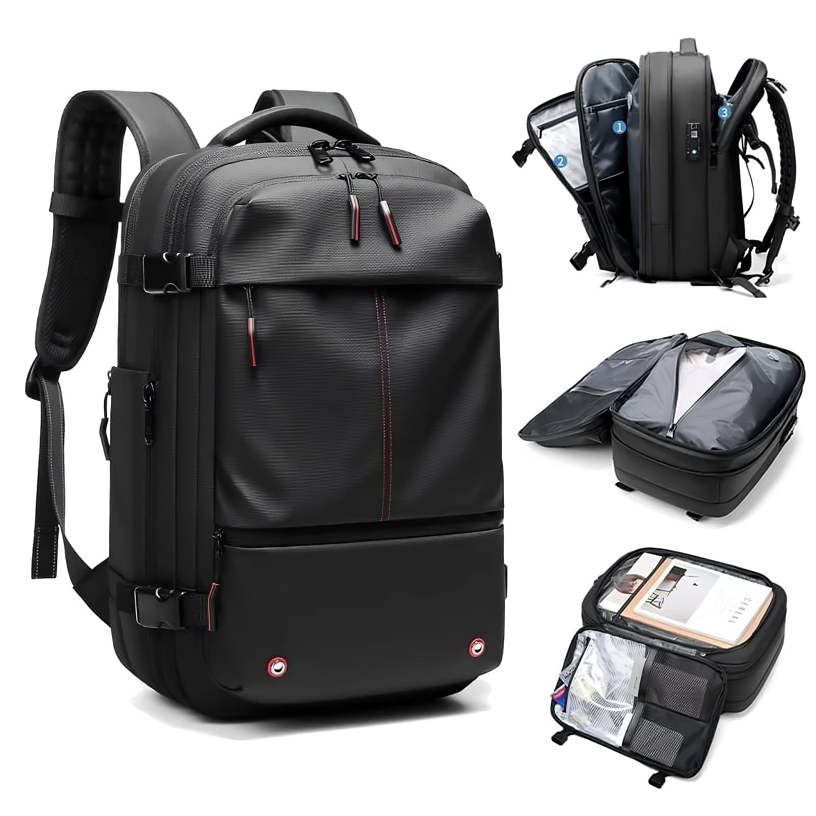 Vacuum Compression Travel Backpack 60L Anti-Theft Carry-On - 4 Colors - TradixPro
