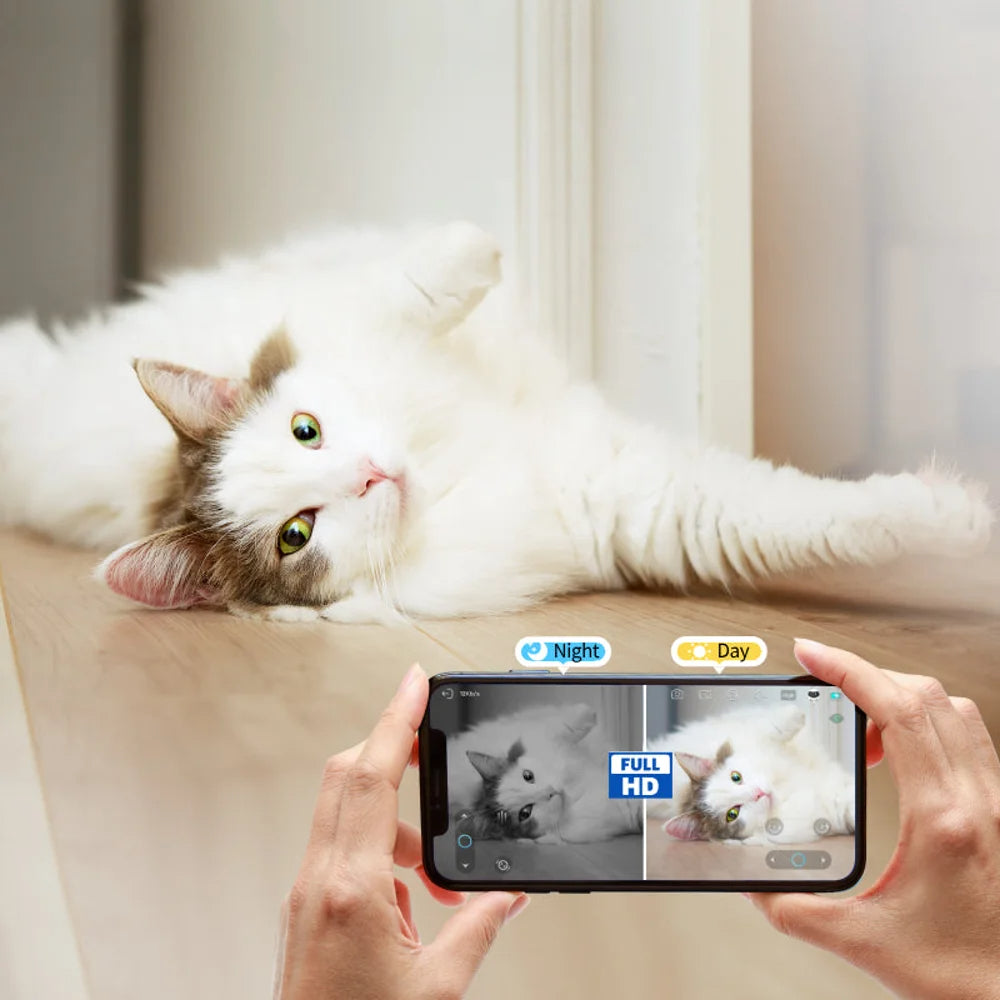 WiFi Remote Camera Robot - 1080P Home Security & Pet Companion with Night Vision - TradixPro
