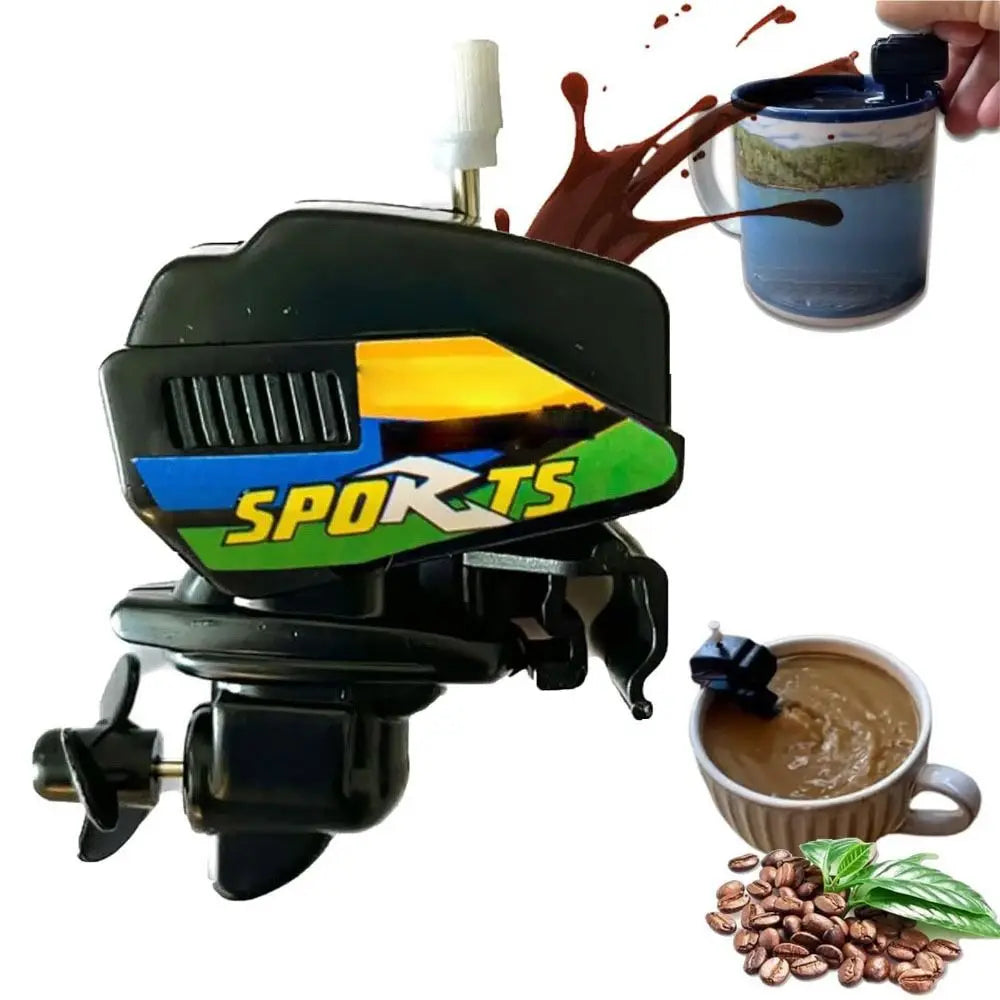 Wind-Up Boat Motor Coffee Stirrer – Mechanical Propeller | No Battery - TradixPro