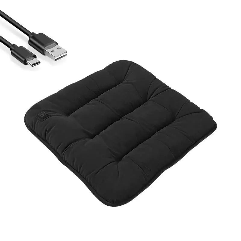 Winter Plush Car Seat Cushion - Heated Warmer Pad | Universal Fit with Anti-Slip Backing - TradixPro