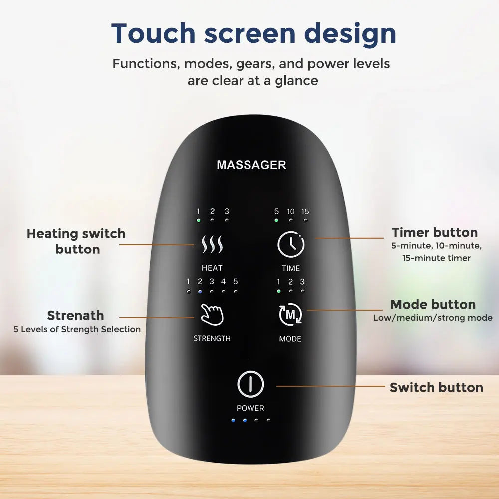 Wireless Electric Hand Massager - Rechargeable Relaxation Device with Heat - TradixPro