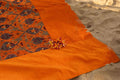 Orange Turkish Botanical Rug with Wide Border, 230 x 200 cm