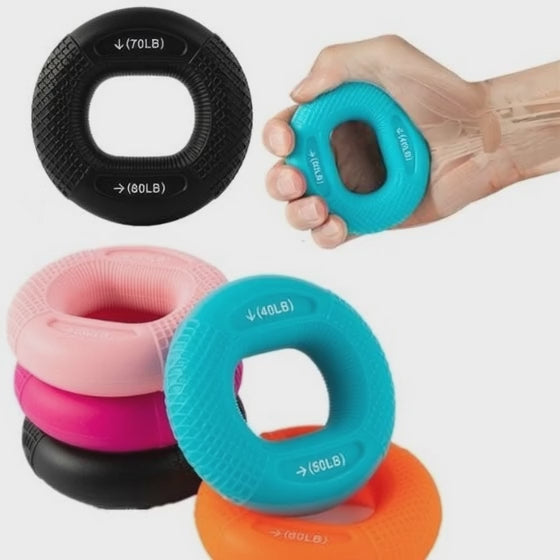 Silicone Hand Grip Strengthener Ring - 30-50lb Resistance Training Tool