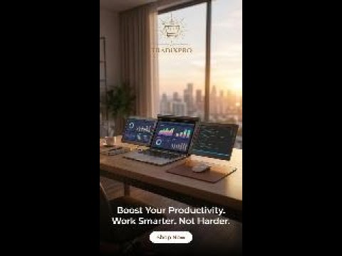 Portable Triple Screen Laptop Monitor Extender USB-C