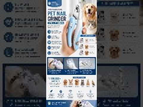 Pet Nail Clipper with LED Light & Built-In Nail File