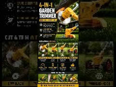 5-in-1 Cordless Weed Trimmer 200W 21V Telescoping Shaft