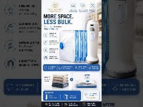 Rechargeable Vacuum Storage Bags Set with Electric Pump