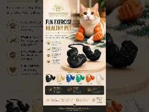 3D Printed Pet Muscle Arm Prop for Cats & Small Dogs 6 Colors