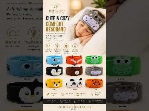 Kids Bluetooth Headband – Wireless Speaker Sleep Mask for Travel