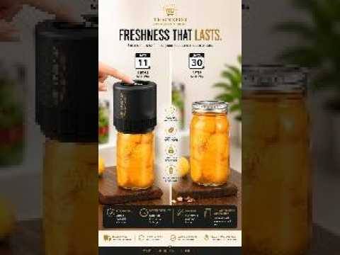 Electric Mason Jar Vacuum Sealer Kit - Cordless & Portable
