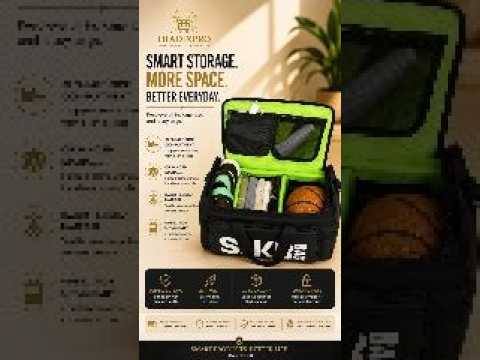 Athletes Sports Bag – 3-Compartment Gym & Sneaker Duffle