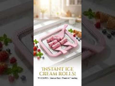 Instant Freeze Rolled Ice Cream Plate — No Electricity