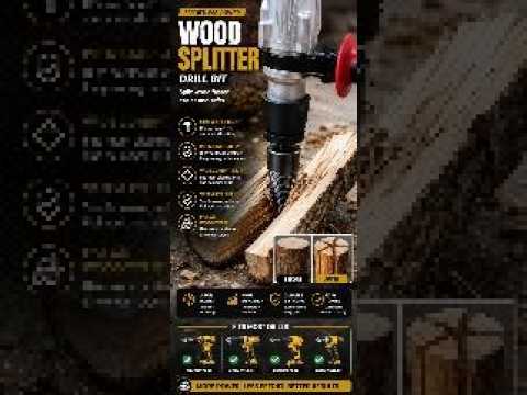 Firewood Splitter Drill Bit 42mm — Hex, Round & Square Shank