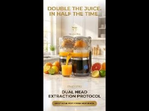 Dual Head Electric Citrus Juicer - 100W Fast Extractor