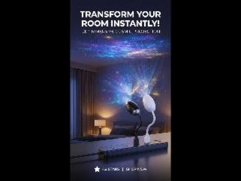 USB Galaxy Projector Night Light – 4 Themes, 120° Wide Angle