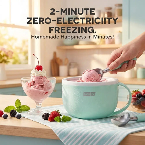 Single Serve Manual Ice Cream Maker Mug – No Electricity