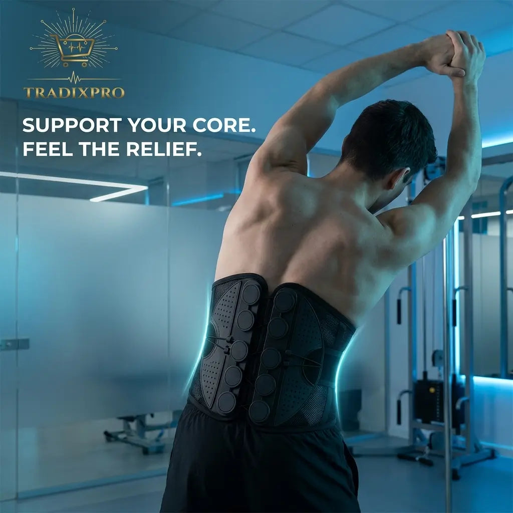 Double Pull Lumbar Support Belt for Gym & Lifting